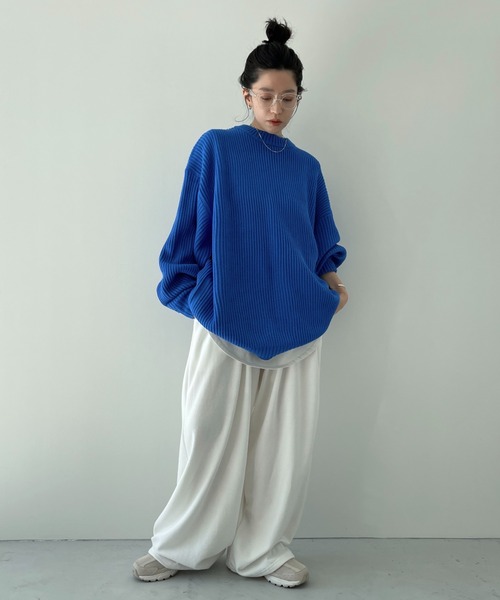 perfect silhouette super over knit / パーフェクトシルエットスーパーオーバーニット（ニット/セーター）｜wee9s（ウィークス）