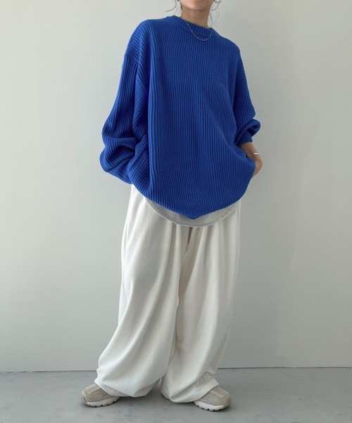 perfect silhouette super over knit / パーフェクトシルエットスーパーオーバーニット（ニット/セーター）｜wee9s（ウィークス）