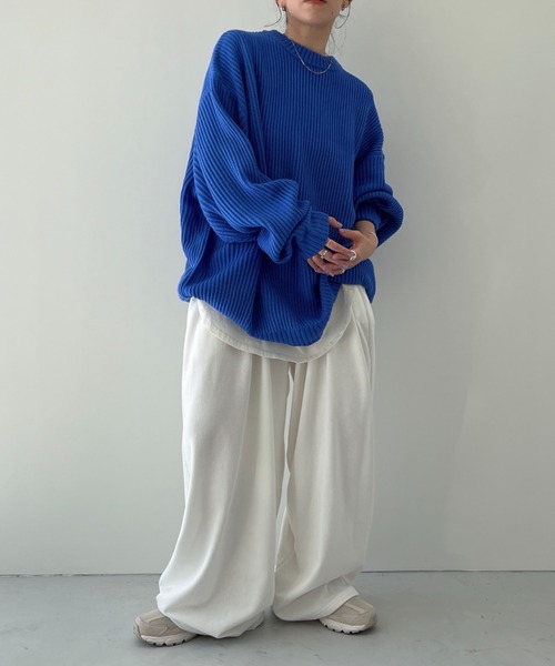 perfect silhouette super over knit / パーフェクトシルエットスーパーオーバーニット（ニット/セーター）｜wee9s（ウィークス）