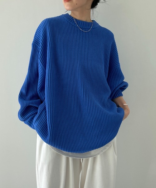 perfect silhouette super over knit / パーフェクトシルエットスーパーオーバーニット（ニット/セーター）｜wee9s（ウィークス）