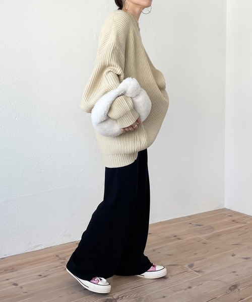 perfect silhouette super over knit / パーフェクトシルエットスーパーオーバーニット（ニット/セーター）｜wee9s（ウィークス）