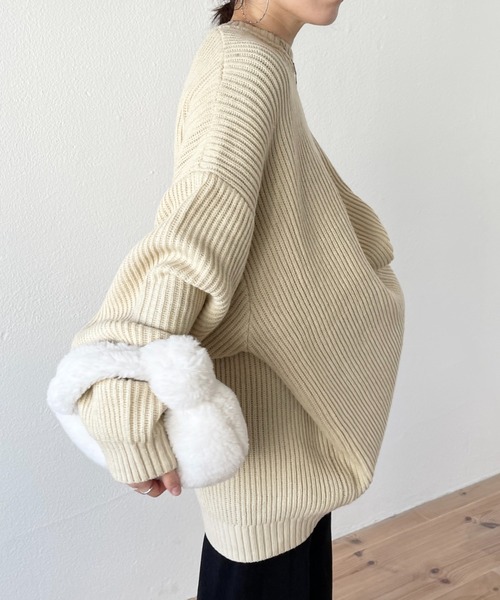 perfect silhouette super over knit / パーフェクトシルエットスーパーオーバーニット（ニット/セーター）｜wee9s（ウィークス）