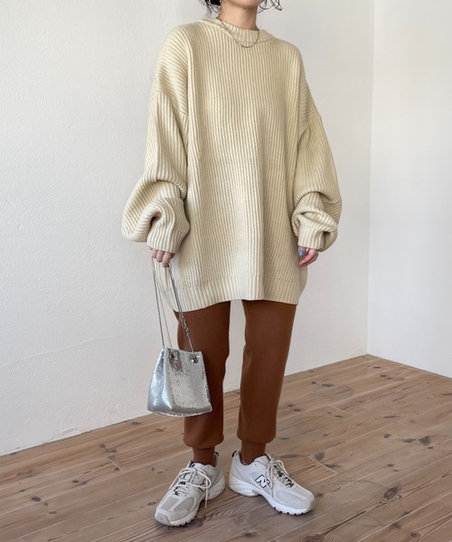 perfect silhouette super over knit / パーフェクトシルエットスーパーオーバーニット（ニット/セーター）｜wee9s（ウィークス）