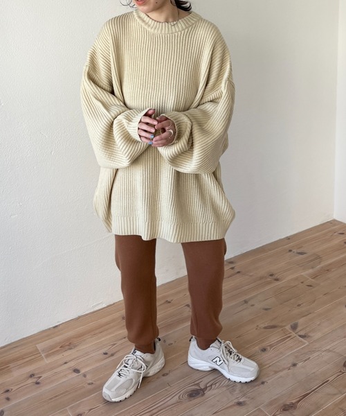 perfect silhouette super over knit / パーフェクトシルエットスーパーオーバーニット（ニット/セーター）｜wee9s（ウィークス）