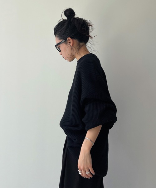 perfect silhouette super over knit / パーフェクトシルエットスーパーオーバーニット（ニット/セーター）｜wee9s（ウィークス）