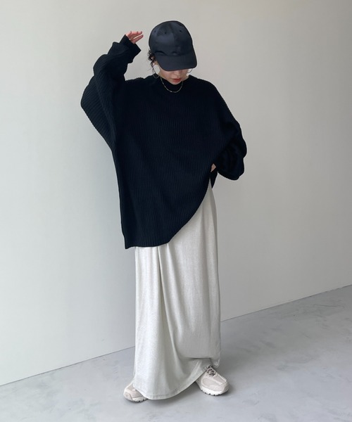 セール】perfect silhouette super over knit / パーフェクト