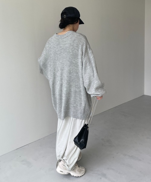 perfect silhouette super over knit / パーフェクトシルエットスーパーオーバーニット（ニット/セーター）｜wee9s（ウィークス）