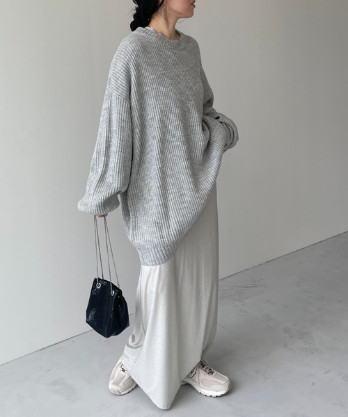 perfect silhouette super over knit / パーフェクトシルエットスーパーオーバーニット（ニット/セーター）｜wee9s（ウィークス）