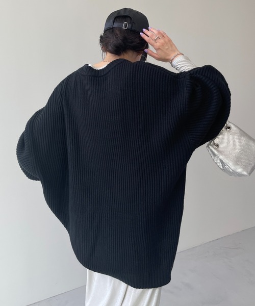 perfect silhouette super over knit / パーフェクトシルエットスーパーオーバーニット（ニット/セーター）｜wee9s（ウィークス）