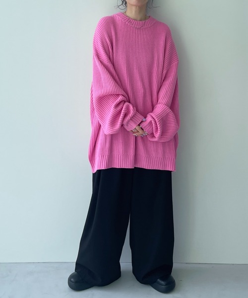 perfect silhouette super over knit / パーフェクトシルエットスーパーオーバーニット（ニット/セーター）｜wee9s（ウィークス）