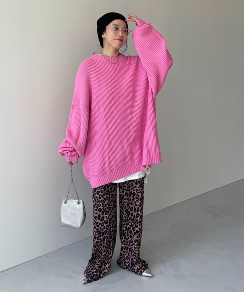 perfect silhouette super over knit / パーフェクトシルエットスーパーオーバーニット（ニット/セーター）｜wee9s（ウィークス）