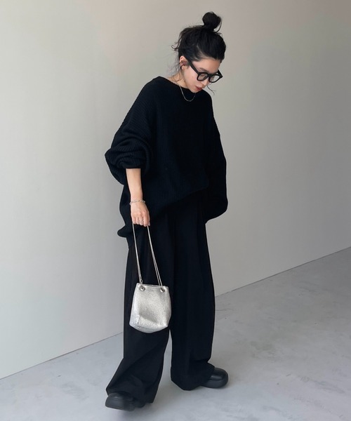 perfect silhouette super over knit / パーフェクトシルエットスーパーオーバーニット（ニット/セーター）｜wee9s（ウィークス）