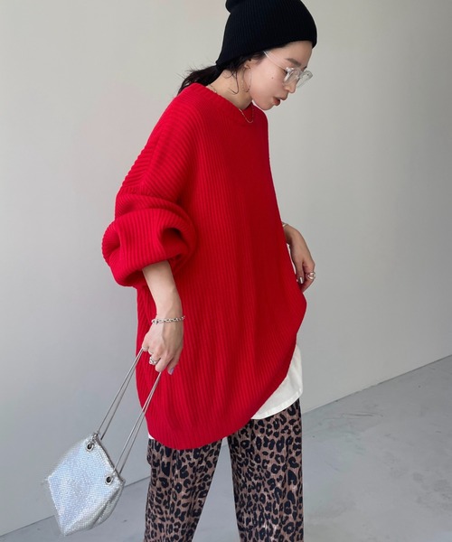 perfect silhouette super over knit / パーフェクトシルエットスーパーオーバーニット（ニット/セーター）｜wee9s（ウィークス）