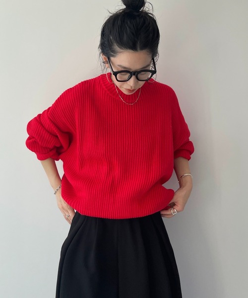 perfect silhouette super over knit / パーフェクトシルエットスーパーオーバーニット（ニット/セーター）｜wee9s（ウィークス）