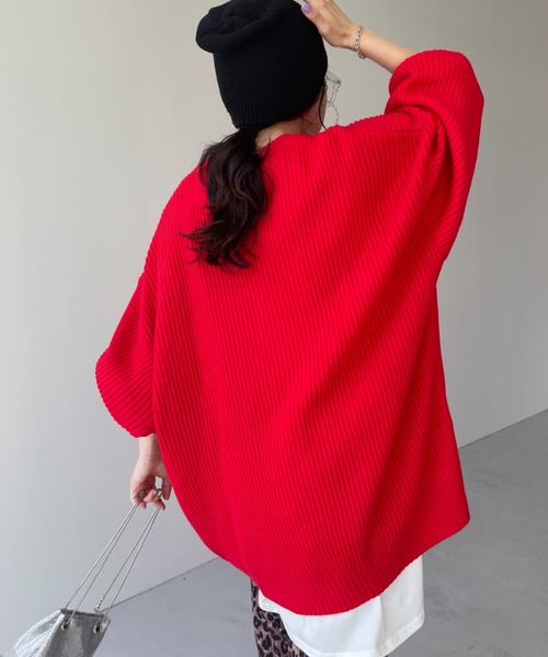 perfect silhouette super over knit / パーフェクトシルエットスーパーオーバーニット（ニット/セーター）｜wee9s（ウィークス）