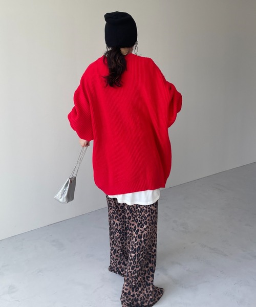 perfect silhouette super over knit / パーフェクトシルエットスーパーオーバーニット（ニット/セーター）｜wee9s（ウィークス）