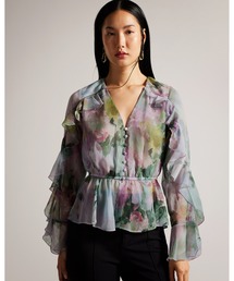 Ted Baker（テッドベーカー）の「SUNNIEH フラワープリント ラッフルブラウス（シャツ/ブラウス）」