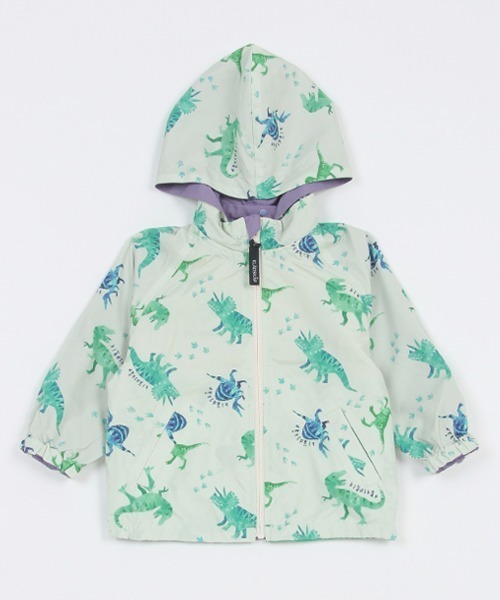 kladskap（クレードスコープ）の「恐竜リバーシブルウィンドブレーカー（マウンテンパーカー・キッズ・アイボリー/ライトグリーン・100cm/130cm/90cm/120cm/110cm/80ｃｍ）」の6枚目の写真
