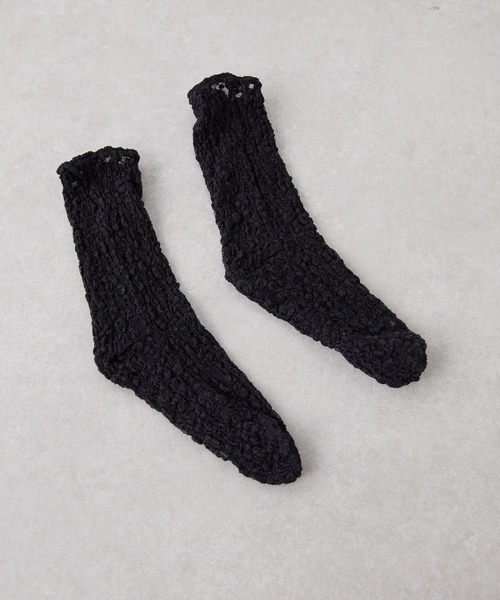 GALLARDAGALANTE（ガリャルダガランテ）の「【La nature linge】レースソックス（ソックス/靴下・レディース・ホワイト/ブラック・FREE）」の6枚目の写真