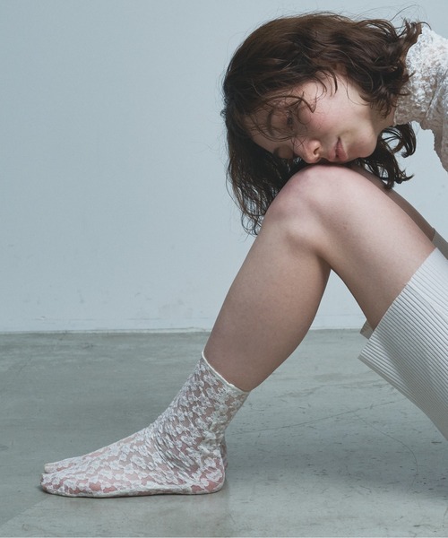 GALLARDAGALANTE（ガリャルダガランテ）の「【La nature linge】レースソックス（ソックス/靴下・レディース・ホワイト/ブラック・FREE）」の12枚目の写真