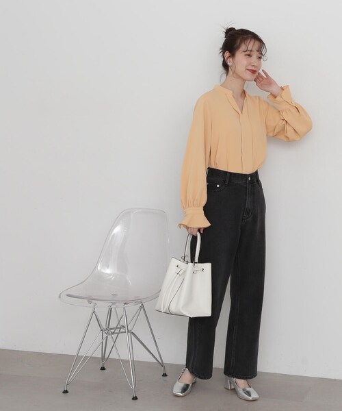 N.(N. Natural Beauty Basic)(エヌエヌナチュラルビューティーベーシック)の「【S Size Line】◆ルーズストレートデニム(デニムパンツ・レディース・ブラック/ブルー・MEDIUM/SMALL)」の5枚目の写真