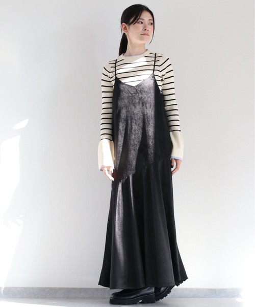 cepo(セポ)の「ソデスリットフレアニット(ニット/セーター・レディース・オフホワイト/ホワイト×ブラック/ホワイト×グレー/ブラック・M)」の18枚目の写真