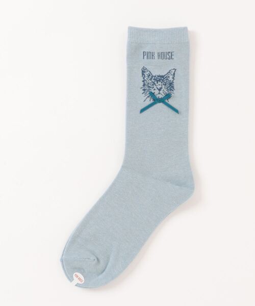 ♡ピンクハウス♡新品・未使用♡書斎の猫たちの刺繍ブラウス 白