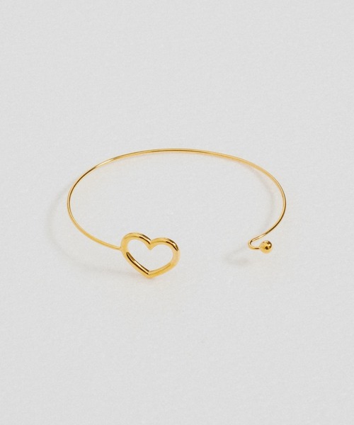 whim(ウィム)の「【NEW】Simple heart bangle(バングル/リストバンド・レディース・シルバー/ゴールド・FREE)」の3枚目の写真