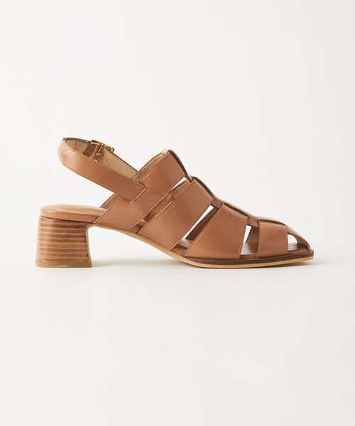 green label relaxing（グリーンレーベルリラクシング）の「スクエア グルカパンプス（5cmヒール）/ グルカサンダル（サンダル・レディース・ブラック/ブラウン・S/L/XS/M/XL）」の5枚目の写真