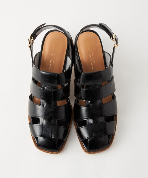 green label relaxing（グリーンレーベルリラクシング）の「スクエア グルカパンプス（5cmヒール）/ グルカサンダル（サンダル・レディース・ブラック/ブラウン・S/L/XS/M/XL）」の10枚目の写真