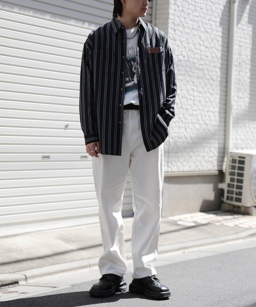 HOOK(フック)の「HOOK -original- にゃんにゃんマフィアプリントロンTEE(Tシャツ/カットソー・メンズ・ホワイト/ネイビー/ブラック/グレー・M/L/XL)」の15枚目の写真