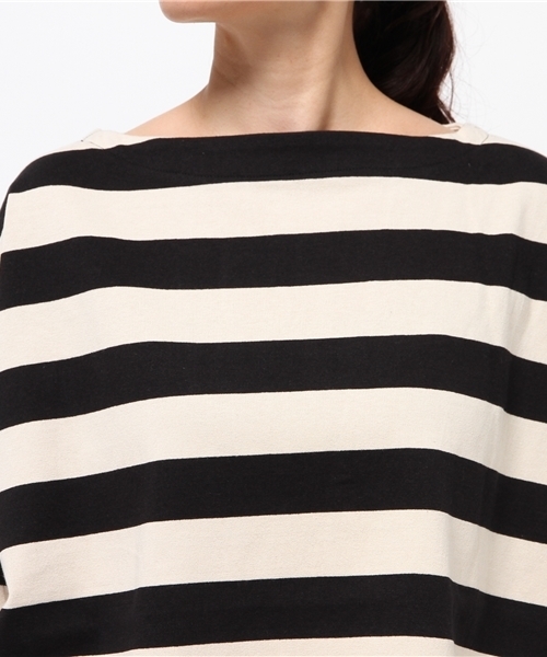 Traditional Weatherwear（トラディショナルウェザーウェア）の「ビッグマリン ボートネック シャツ（Tシャツ/カットソー・レディース・ブルー系その他/ブラック×ブルー/ブラック×ホワイト・SMALL）」の8枚目の写真