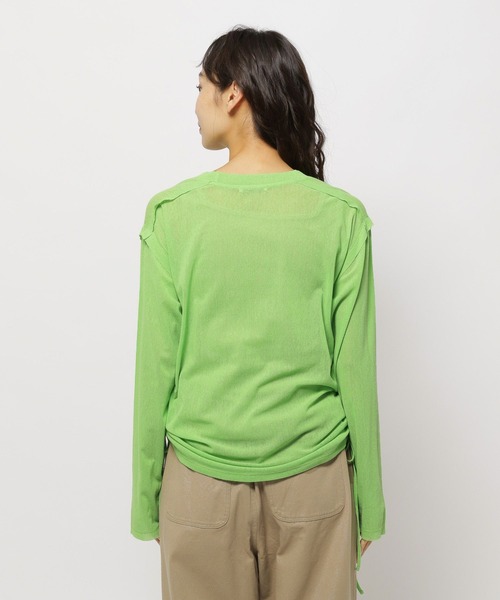 niko and...（ニコアンド）の「メッシュシャーリングプルオーバー（Tシャツ/カットソー・レディース・イエロー/ピンク/グリーン/アイボリー・FREE）」の15枚目の写真