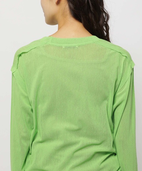 niko and...（ニコアンド）の「メッシュシャーリングプルオーバー（Tシャツ/カットソー・レディース・イエロー/ピンク/グリーン/アイボリー・FREE）」の17枚目の写真