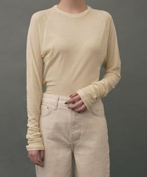 【IRIS 47】sheer long sleeve tops dress18 ※