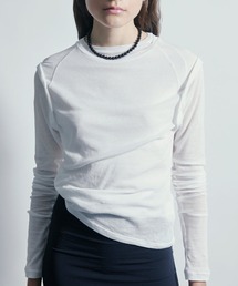 【IRIS 47】sheer long sleeve tops dress18 ※