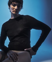 【IRIS 47】sheer long sleeve tops dress18 ※