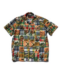 BEAMS PLUS | BEAMS PLUS / ジャカード マッピング パッチワークライク プリント オープンカラー シャツ(シャツ/ブラウス)