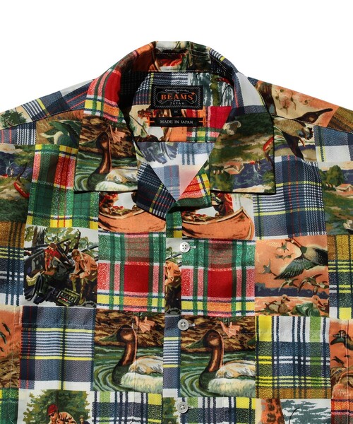 BEAMS PLUS（ビームスプラス）の「BEAMS PLUS / ジャカード マッピング パッチワークライク プリント オープンカラー シャツ（シャツ/ブラウス・メンズ・その他・S/M/L/XL）」の6枚目の写真