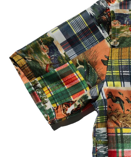 BEAMS PLUS（ビームスプラス）の「BEAMS PLUS / ジャカード マッピング パッチワークライク プリント オープンカラー シャツ（シャツ/ブラウス・メンズ・その他・S/M/L/XL）」の7枚目の写真