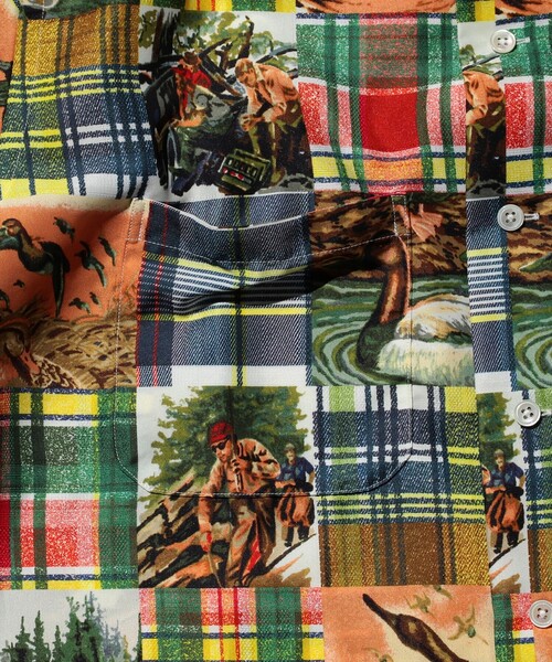 BEAMS PLUS（ビームスプラス）の「BEAMS PLUS / ジャカード マッピング パッチワークライク プリント オープンカラー シャツ（シャツ/ブラウス・メンズ・その他・S/M/L/XL）」の9枚目の写真