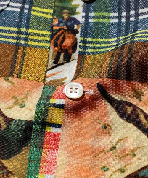 BEAMS PLUS（ビームスプラス）の「BEAMS PLUS / ジャカード マッピング パッチワークライク プリント オープンカラー シャツ（シャツ/ブラウス・メンズ・その他・S/M/L/XL）」の10枚目の写真