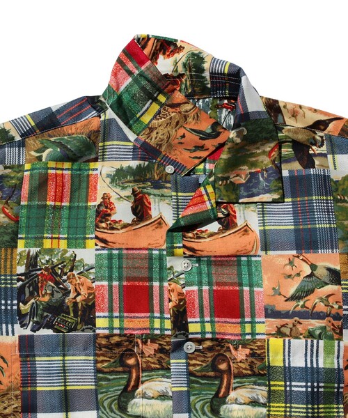 BEAMS PLUS（ビームスプラス）の「BEAMS PLUS / ジャカード マッピング パッチワークライク プリント オープンカラー シャツ（シャツ/ブラウス・メンズ・その他・S/M/L/XL）」の12枚目の写真