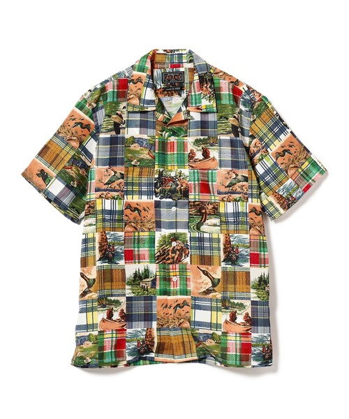 BEAMS PLUS（ビームスプラス）の「BEAMS PLUS / ジャカード マッピング パッチワークライク プリント オープンカラー シャツ（シャツ/ブラウス・メンズ・その他・S/M/L/XL）」の20枚目の写真