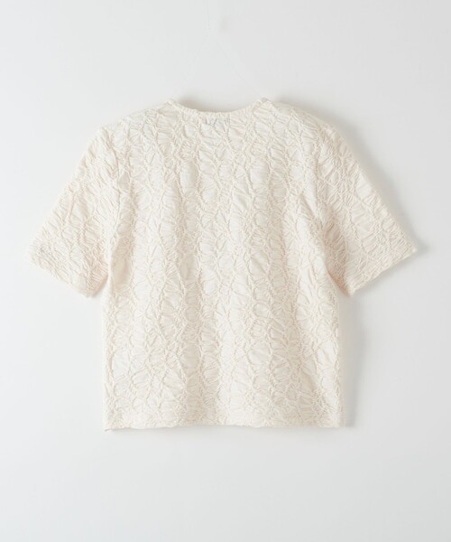 【OFF WHITE】<Steven Alan>シュリンク ジャージー ハーフスリーブ カーディガン Steven Alan＞シュリンク ジャージー ハーフスリーブ カーディガン