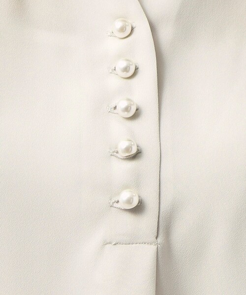index（インデックス）の「◆≪XS-LLsize≫ パール調スキッパーブラウス【洗濯機洗い可】（シャツ/ブラウス・レディース・ホワイト系3/ネイビー/ナチュラル/オレンジ系・42/40/38/36/34）」の19枚目の写真