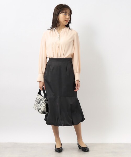 index（インデックス）の「◆≪XS-LLsize≫ パール調スキッパーブラウス【洗濯機洗い可】（シャツ/ブラウス・レディース・ホワイト系3/ネイビー/ナチュラル/オレンジ系・42/40/38/36/34）」の22枚目の写真