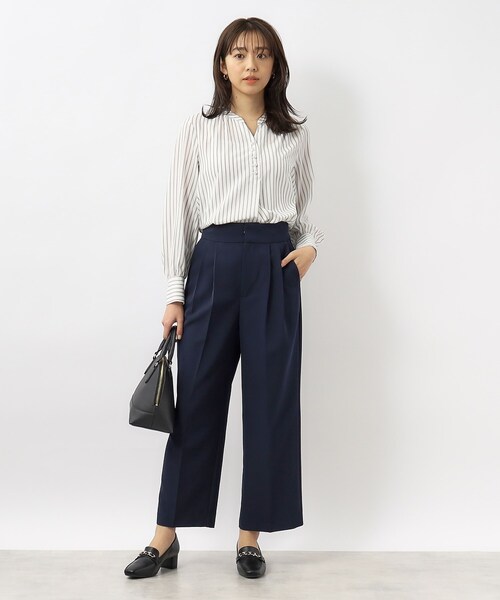 index（インデックス）の「◆≪XS-LLsize≫ パール調スキッパーブラウス【洗濯機洗い可】（シャツ/ブラウス・レディース・ホワイト系3/ネイビー/ナチュラル/オレンジ系・42/40/38/36/34）」の17枚目の写真