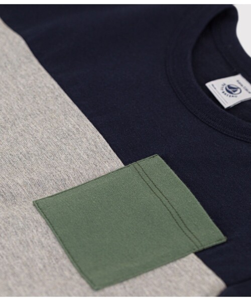 PETIT BATEAU(プチバトー)の「バイカラー半袖Tシャツ(Tシャツ/カットソー・キッズ・ブルー系その他/ホワイト系その他・5YEAR/4YEAR/3YEAR)」の4枚目の写真