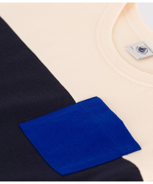 PETIT BATEAU(プチバトー)の「バイカラー半袖Tシャツ(Tシャツ/カットソー・キッズ・ブルー系その他/ホワイト系その他・5YEAR/4YEAR/3YEAR)」の5枚目の写真